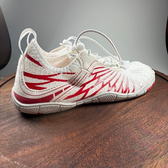 HF Barefoot Water Shoes White Red Minimalist Aqua Swim Surf Shoes Quick Dry SZ36 - Picture 6 of 13